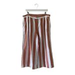 BeachLunchLounge  White Brown  High Rise Wide Leg Pull on Y2K Bohemian XL #1780 Photo 1