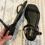 Reformation  Lake Flat Sandals in Black Leather Photo 3