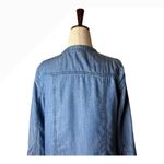 Current Air Dress Women XS Blue Chambray Tencel Shirt Button Down Tiered Midi Photo 5