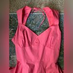 Vintage K Studios cotton coral sweetheart tie open sundress, size 14 Orange Photo 1