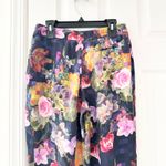 Matthew Williamson Blue Purple Pink Floral Silk Print Rose Gold Zipper Pants 6 Photo 8