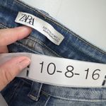 ZARA Jeans Womens 2 Blue Distressed Raw Hem Skinny Mid Rise Vintage Wash Denim Photo 2