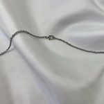 Minimalist Silver Glam Rhinestone Square Pendant Necklace Photo 3