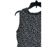 Talbots  Womens Tank Top Smocked Neck Pop Over Leaves Print Pullover‎ Black Small Photo 8