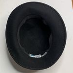 Betmar New York Black 100% Wool Cloche Bucket Rimmed Velvet Bow Trim Hat Photo 2