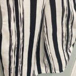 Sugar Lips  Women's Sleeveless Black and White Striped Pleated Crop Top Sz XS Photo 4