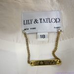 Vintage Lily&Taylor cream and black blazer jacket floral brooch, women's size 18 Photo 14