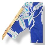 Natori  Floral 3/4 Sleeve Blouse Womens‎ Size M Blue Boho Beachy Photo 3