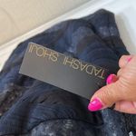 Tadashi Shoji Navy/Black Mesh Sequin One Shoulder Dress Photo 8