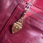 Gucci Vtg 60s 70s Red Leather Flap Shoulder Bag Purse Interlocking GG Monogram Photo 10