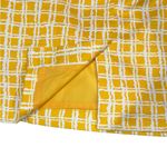 Talbots  Mustard Yellow White Window Pane Geometric Fully Lined Pencil Skirt 8 Photo 4