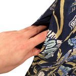 Free People Bali Albright Smocked Cut Out Wide Leg Jumpsuit in Navy Combo Photo 3