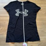 Under Armour  Heatgear Run Fitted T-Shirt Top Women Medium Black Photo 3