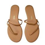 Tkees Sarit Sandal Pout Tan Leather Slip On Strap Brown Beach Flats Nice Size 6 Photo 0