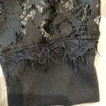 Black Hoodie with Lace Sleeves and Hood Size S/M Photo 4