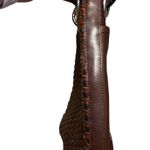 Brighton brown leather basket weave bucket purse shoulder bag Photo 8