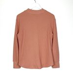 Madewell  Cotton Blend Pink Waffle Knit Pullover Sweatshirt Tee S Photo 1