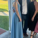 Azazie  Jane Bridesmaids Dress, Steel Blue color, Size 4, Photo 4