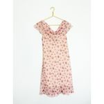 Vintage Fairy 90s Y2K Coquette Floral Chiffon Midi Dress Size 8 Cottagecore Pink Photo 2