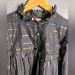 Farm Rio  Metallic Striped Ruffle Top in size XS Photo 6