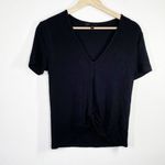 Sanctuary Womens Tee Size S Black Short Sleeve Tie Knot T-Shirt Casual Minimal Photo 0