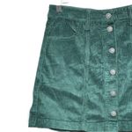 American Eagle  Outfitters dark green corduroy button-front mini skirt Photo 3