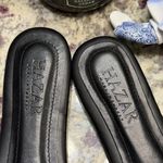 HAZAR Made in Turkey Shimmer Strap Slides Sandals Black Size 9.5 Photo 2