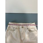&Denim womens white jeans high waist culotte size 28 wide leg raw hem crop Photo 7