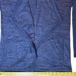 Athleta  Blissful Wrap Sweater Medium Blue Open Cardigan Hood Pockets Thumb Holes Photo 13