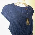 Dressystar Elegant Navy Lace Dress with Bow Women’s XS Blue Photo 2