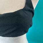 Aerie NWT  Jacquard Wide Strap Scoop Bikini Top Women's True Black Beach Size XL Photo 3