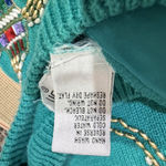 VTG Victoria Harbour Green Beaded Tassel Holiday Sweater Womens M Christmas Glam Size M Photo 10