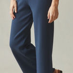 American Giant Ribbed Wide Leg Lounge Pants Navy Blue Size S Made in USA Photo 0