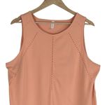 Athleta  Foothill Tank Top Womens XL Peach Warm Sunset Perforated Tie Back Yoga Photo 3