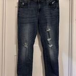 Just USA Women’s Size 31 Blue Denim Slim Leg Stretch Distressed Mid Rise Jeans Photo 0