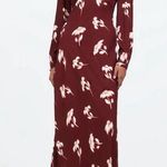 Madewell NEW  Long sleeves V-Neck Cuff-Sleeve Maxi Dress in Floral Sz 4 Photo 0