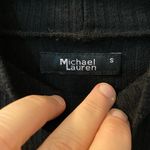 Michael Lauren  black ribbed dress with mock turtleneck. Raw hemline. Size small Photo 2