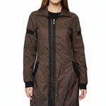 NWT Lillian H Brown Black Trench Coat Full Zip, size 42 Photo 0