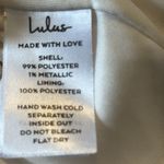 Lulus  gold shimmer dot ruffle mini dress NWT size small‎ Photo 10