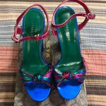 Azalea Wang Blue and Pink High Heels with Ankle Strap NWB Size 6 Photo 0