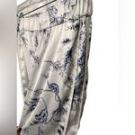 Aritzia Little Moon Blue and White Snapdragon Satin PJ Style Pant Photo 2