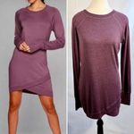 Athleta  Dusty Plum Tulip Front Thumb Hole Sleeve Sweatshirt Dress  Sz XS 💛 Photo 1