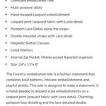 American & Beyond | Beaded Leopard 🐆 Tote Bag White Photo 10