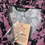 ZARA BLOOMCHIC women’s pullover faux button up blouse size 14-16 purple and black Photo 2