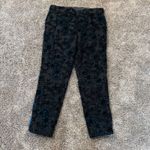 ASOS Black Floral Velvet Tapered Pants, Size W31 L30 - Elegant Evening Wear Photo 3