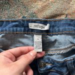 Refuge High Waist Distressed Skinny Jeans Women’s Size 12 Dark Wash Cropped Raw Photo 7