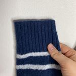 American Eagle  Seriously soft striped wool blend mockneck quarter zip sweater M Photo 73