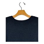 Halogen  Sweater Women XS Black Knit Crew Neck Puff Pleated Sleeve Pullover‎ Photo 4