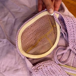 NWT Magda Butrym Crochet Balconette Mini Dress Purple Size M Photo 5