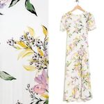 AFRMJamie Print Open Back Short Sleeve Dress White Size 3X Photo 2